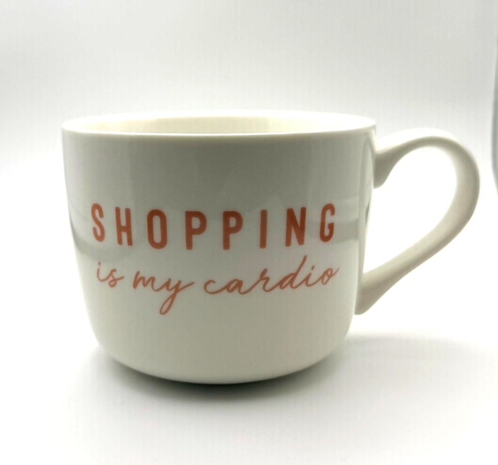 Opal House Shopping is My Cardio Coffee Mug NEW